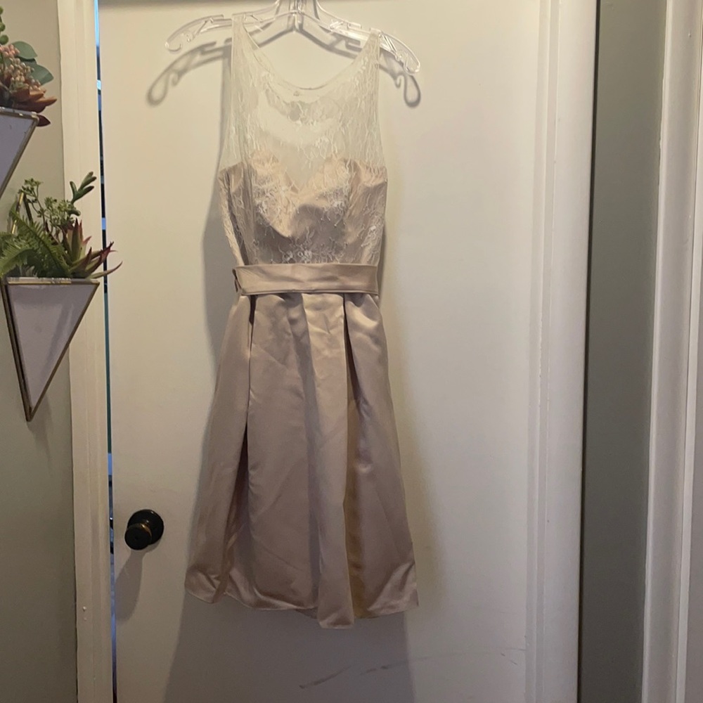 Sorrels vita champagne colored bridesmaid dress